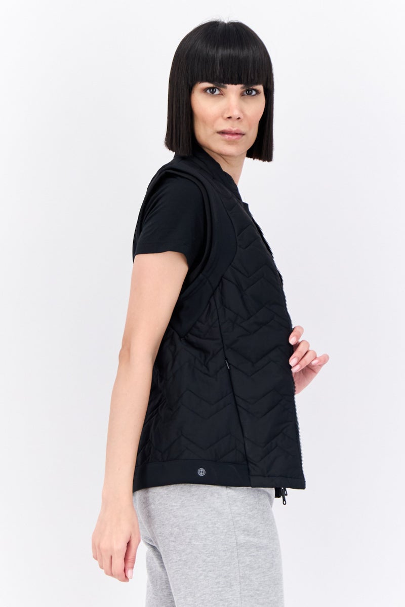 Adidas Women Sportswear Fit Sleeveless Training Jacket, Black - Image 2